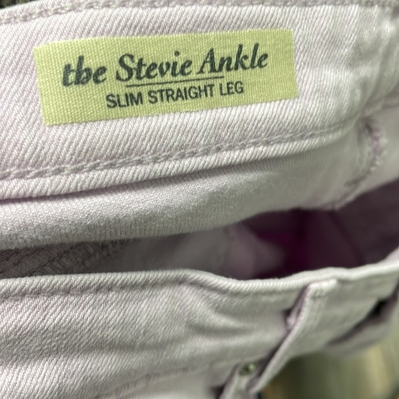 AG Adriano Goldschmied lavender lilac Stevie Ankle Slim Straight Jeans - Picture 7 of 7